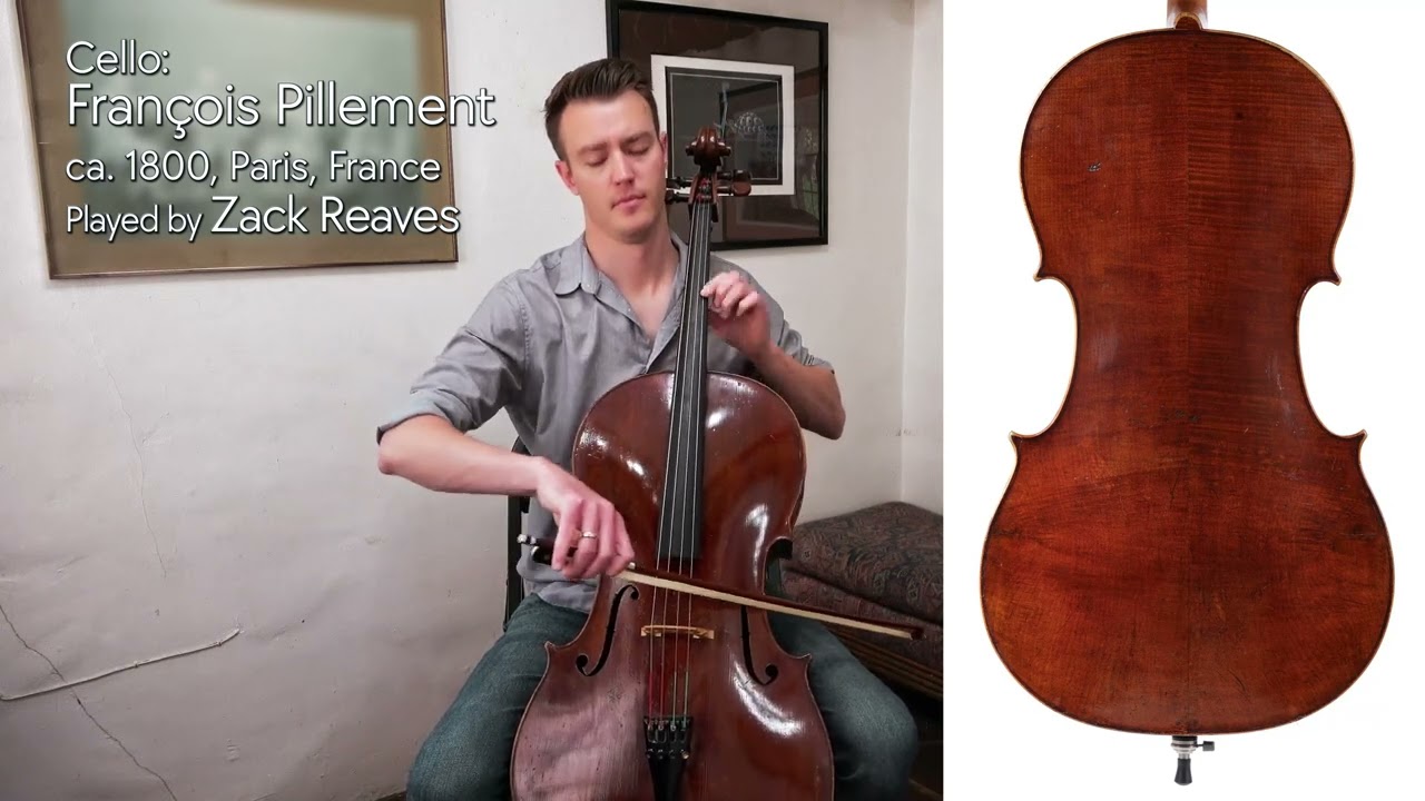 Fran&ccedil;ois Pillement cello, ca. 1800, Paris FRANCE / Zack Reaves / at the Metzler Violin Shop