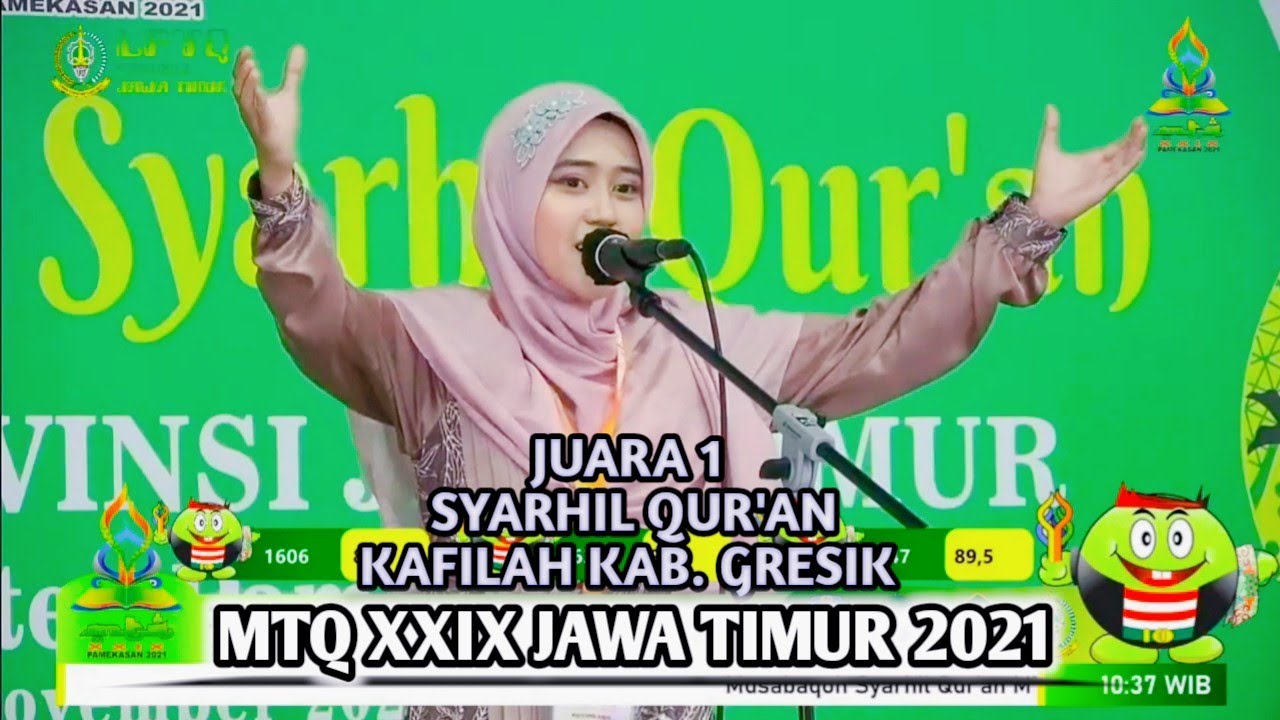 Juara 1 MSQ (Syarhil Qur'an) Gol Putri | Kafilah Kab. Gresik | MTQ Jawa Timur 2019 Di Kab. Pamekasan