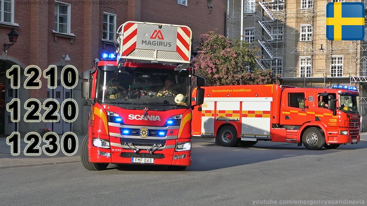 Turnout from Stockholm Östermalm Fire Station/Östermalms brandstation utryckning [SE | 5.2024]