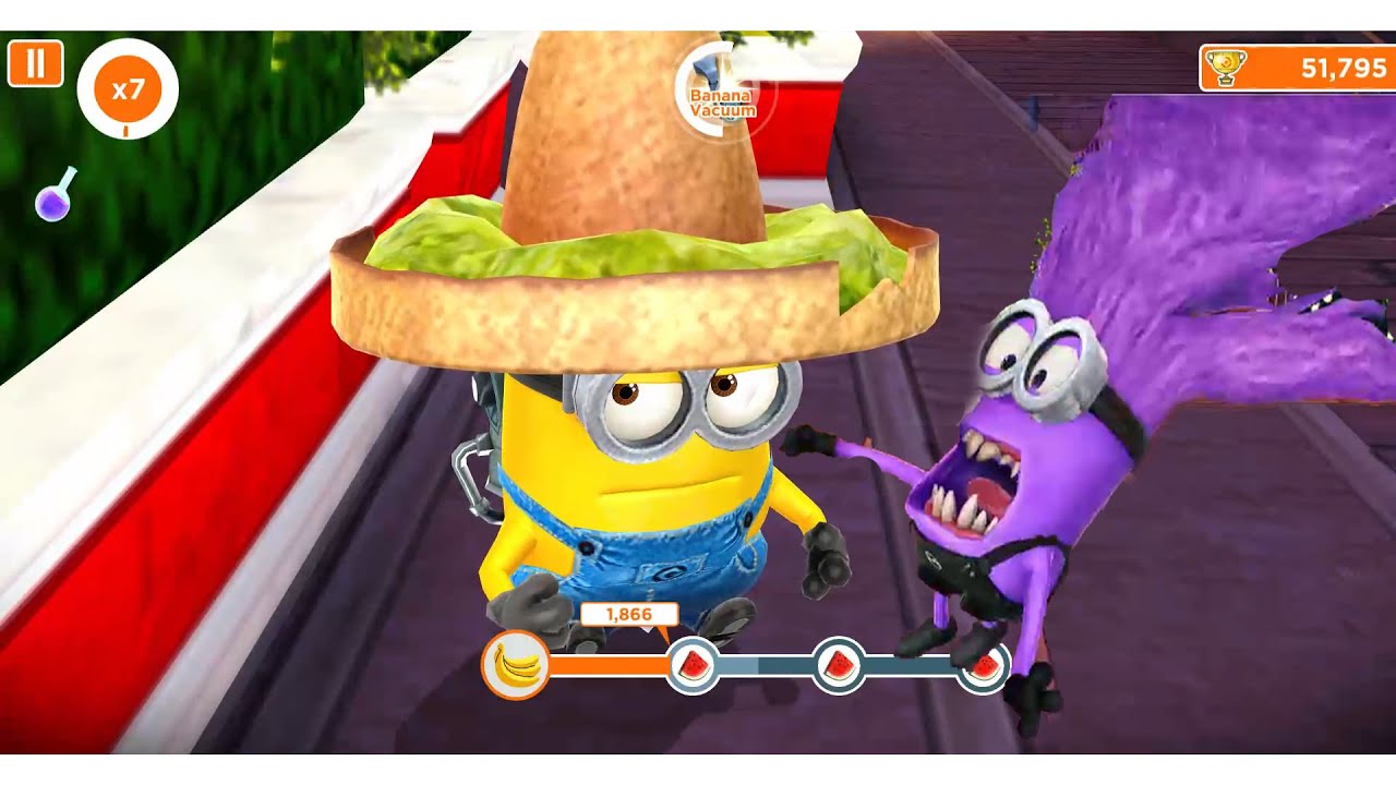 MINION RUSH BANANA COLLECTOR vs VIOLET EVIL MINION PIER 12 