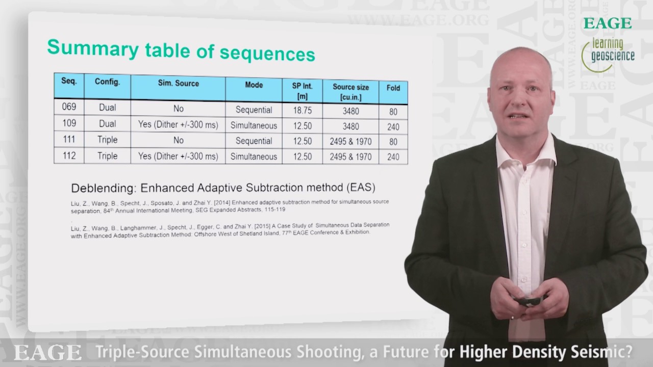 EAGE E-Lecture: Triple-Source Simultaneous Shooting by Jan Langhammer