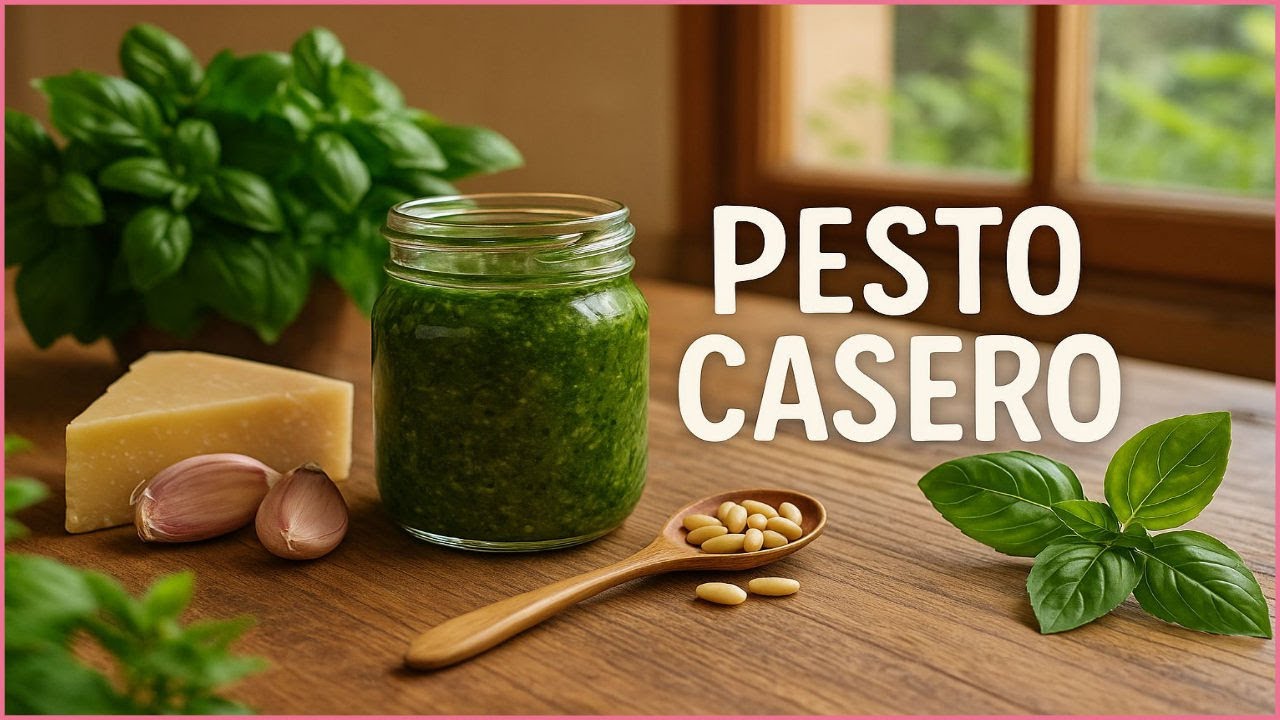 👒RECETA saludable Pesto casero con albahaca de mi huerto | Como lo conservo para el invierno