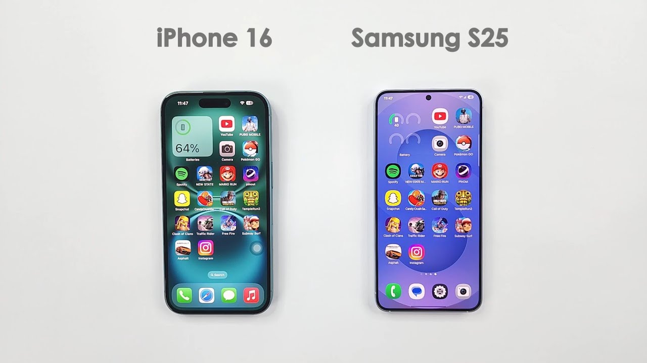 iPhone 16 vs Samsung S25 - SPEED TEST