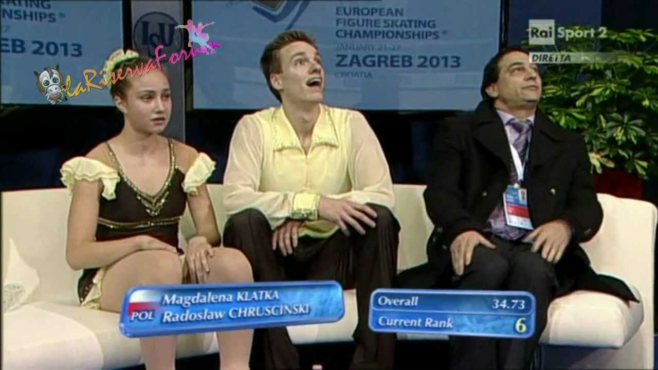 ISU ZAGREB 2013 -6/16- PAIRS SP - Magdalena KLATKA  Radoslaw CHRUSCINSKI - 23.01.2013