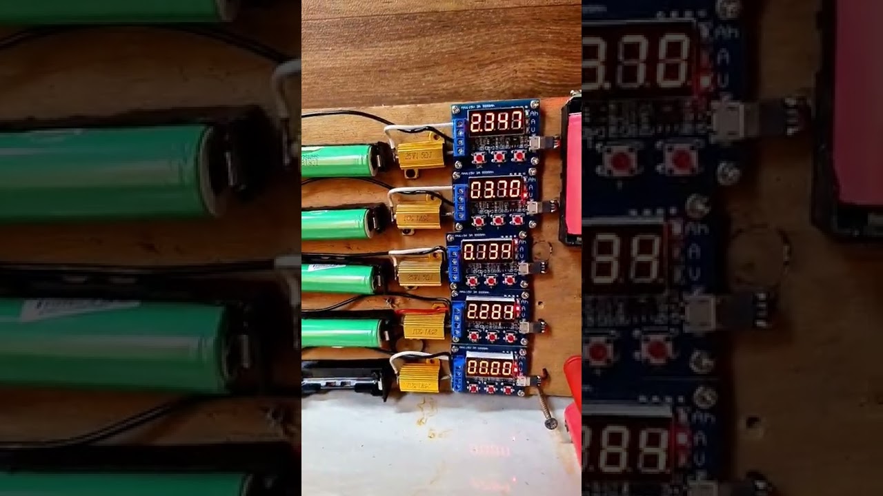 testing the lithium battery capacity 18650 good cells