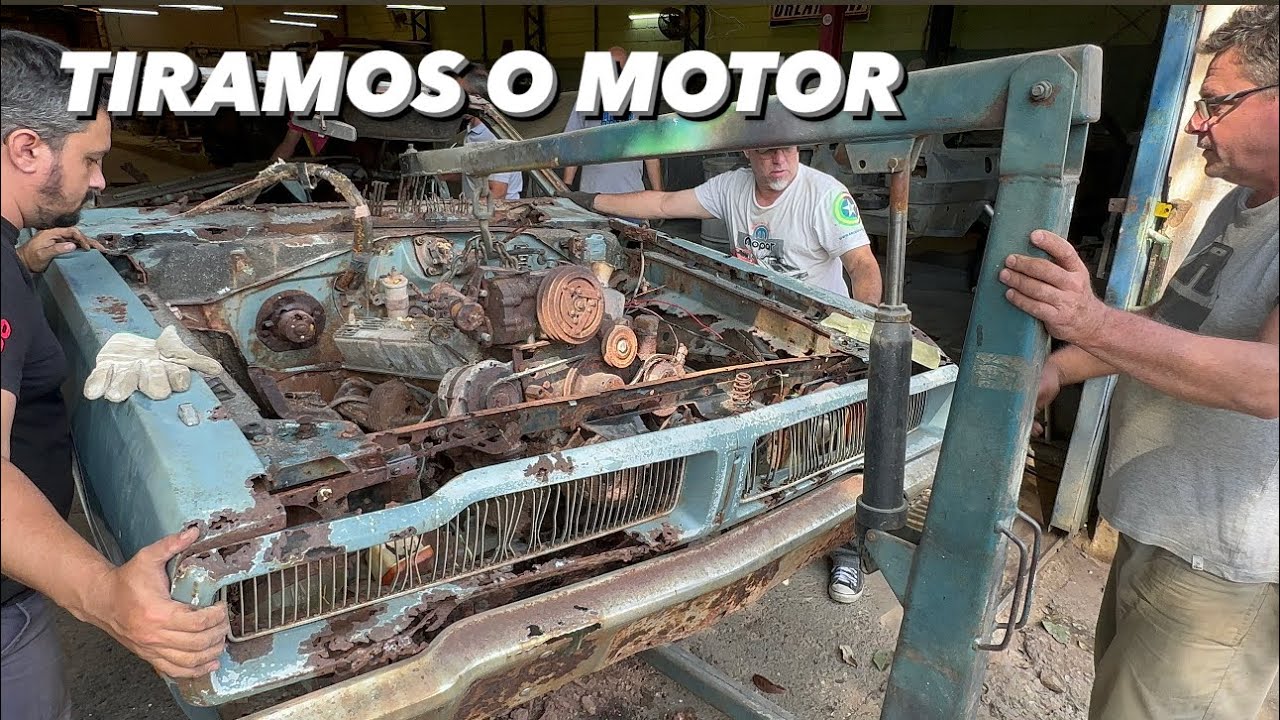 TIRAMOS O MOTOR DO DODGE PROTÓTIPO PODRE - AGUENTOU OU ABRIU NO MEIO ????