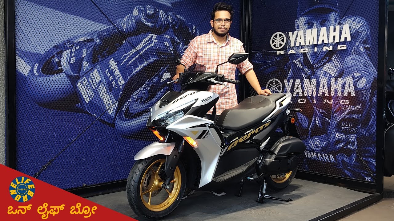 New 2024 Yamaha Aerox 155 Version S Review in Kannada | Top Speed 130km | Maxi sports scooter