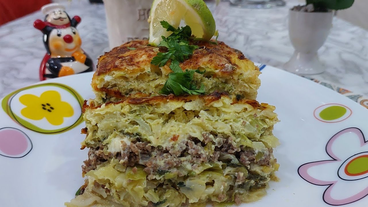 غراتان الكرمبيط او الكرمب الرائع و السهل...gratin de chou vert facile et délicieux