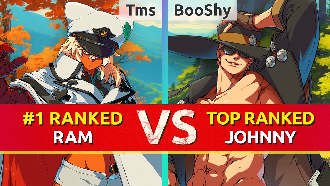 GGST ▰ Tms (#1 Ranked Ramlethal) vs BooShy (TOP Ranked Johnny). High Level Gameplay