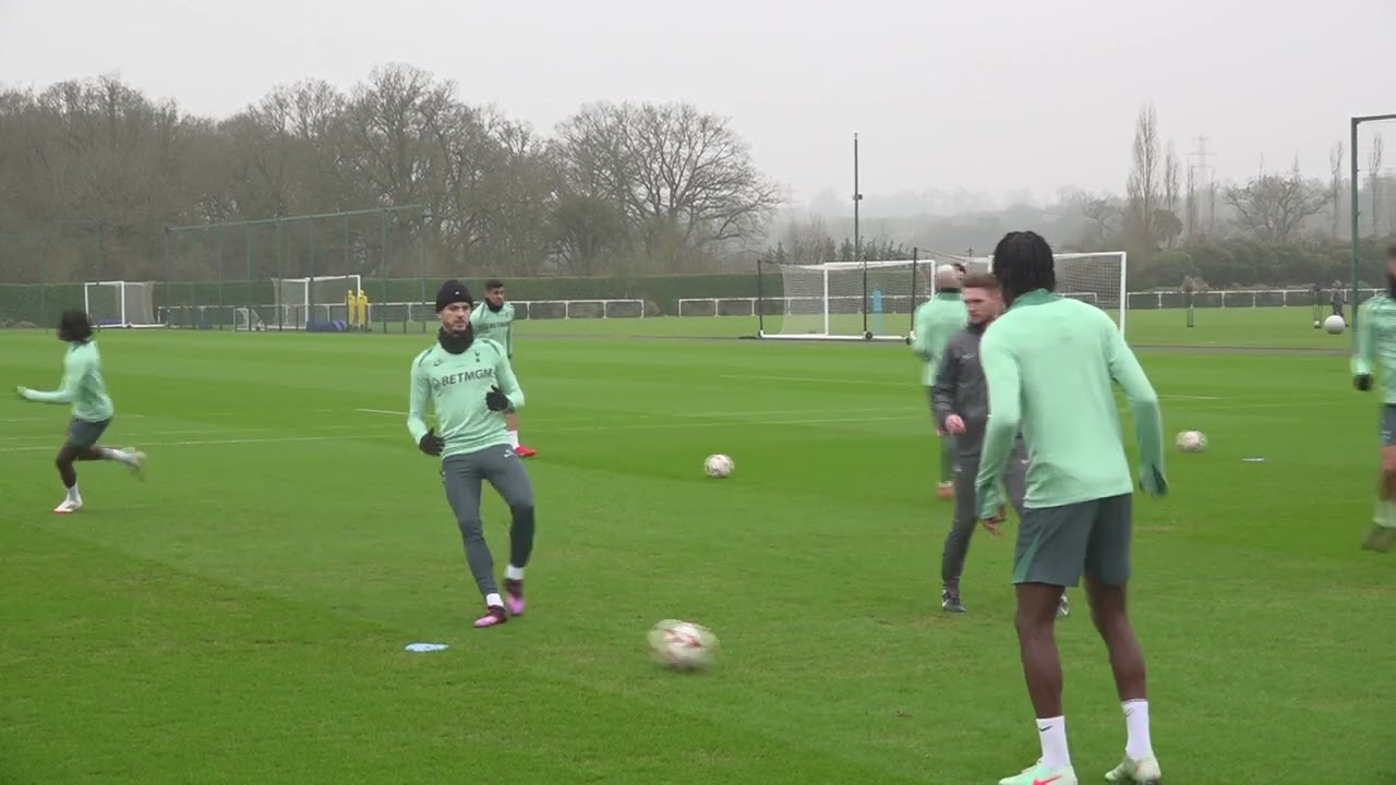 TOTTENHAM HOTSPUR TRAINING SESSION: Romero and Bentancur are Back, Drăgușin Trains after Stitches