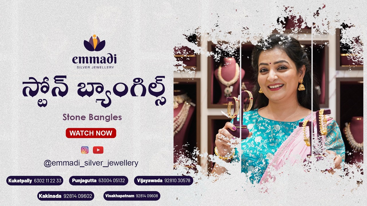 Stone Bangles | Emmadi Silver Jewellery