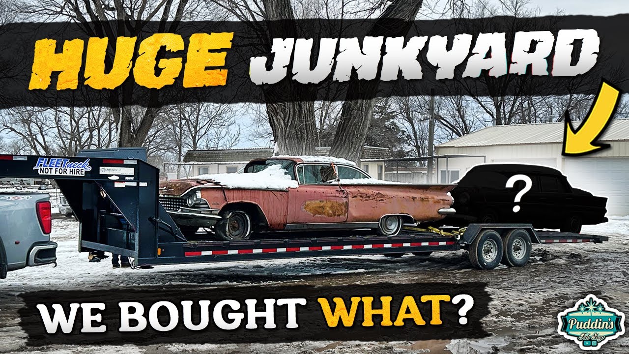 WE FINALLY FOUND ONE!!! HUGE JUNKYARD. OLD CAR JACK POT!