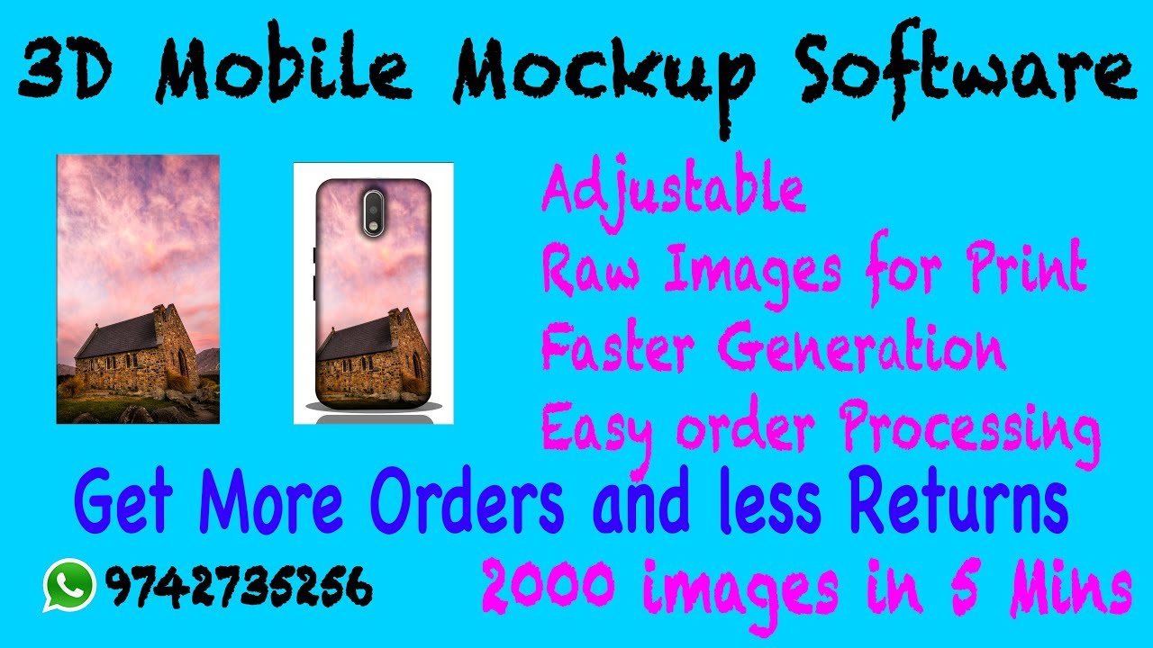 3D Mobile Case Mockup Generation Software for Online Business