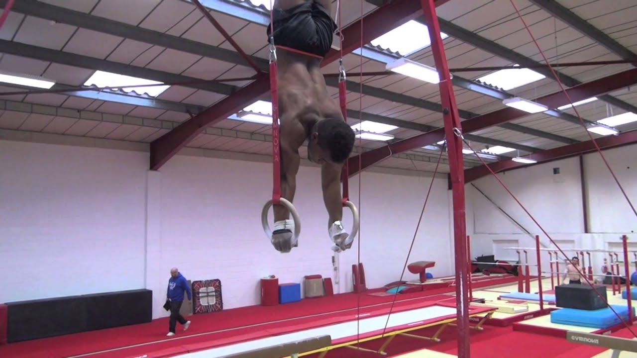 19 YEAR OLD RINGS GYMNAST TRAINS TO WIN