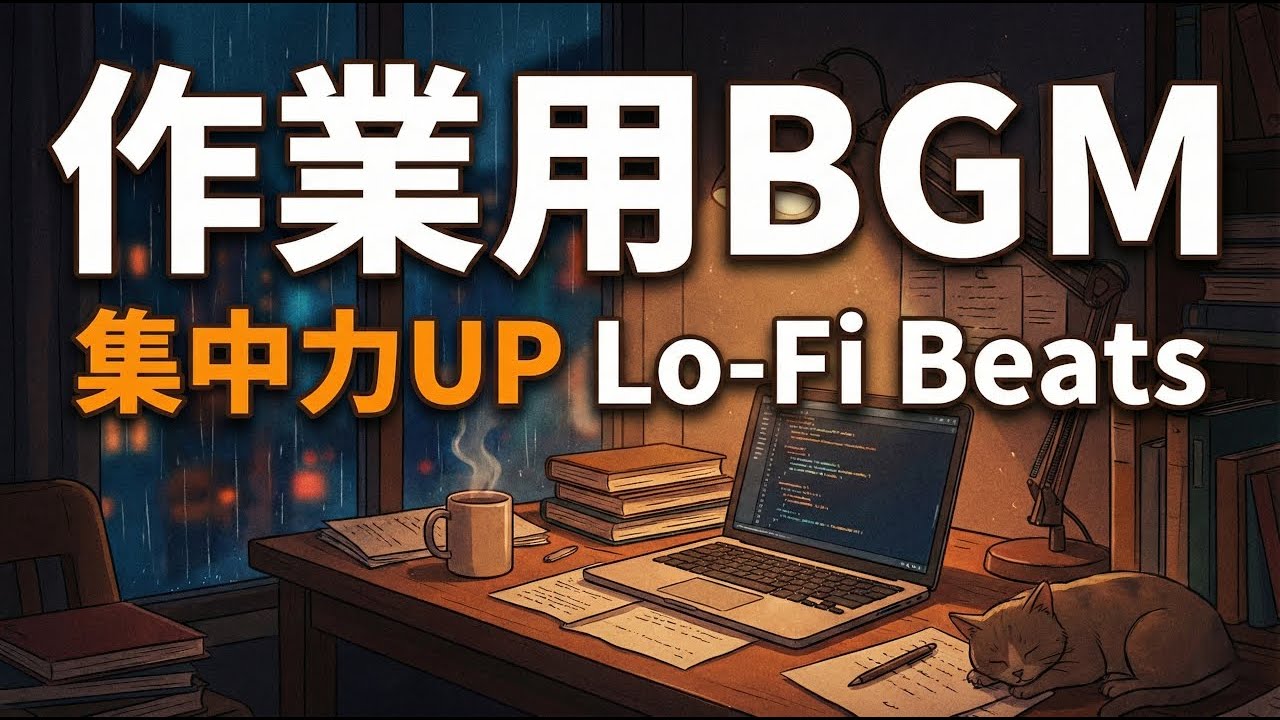 【著作権フリーBGM】集中できる作業用ローファイヒップホップ／勉強・深夜作業・リラックスに最適