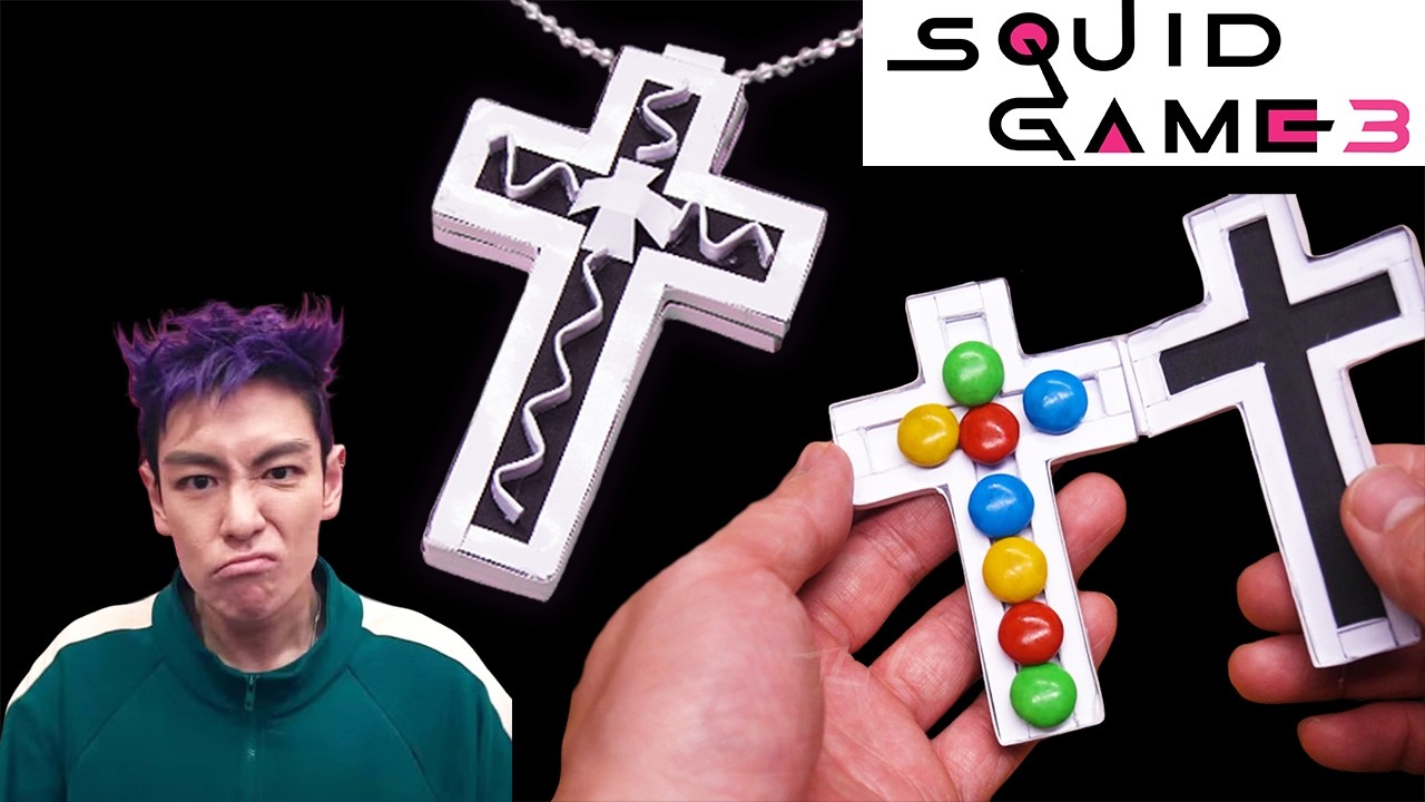 DIY THANOS NECKLACE CAN OPEN SQUID GAME || How to make paper necklace