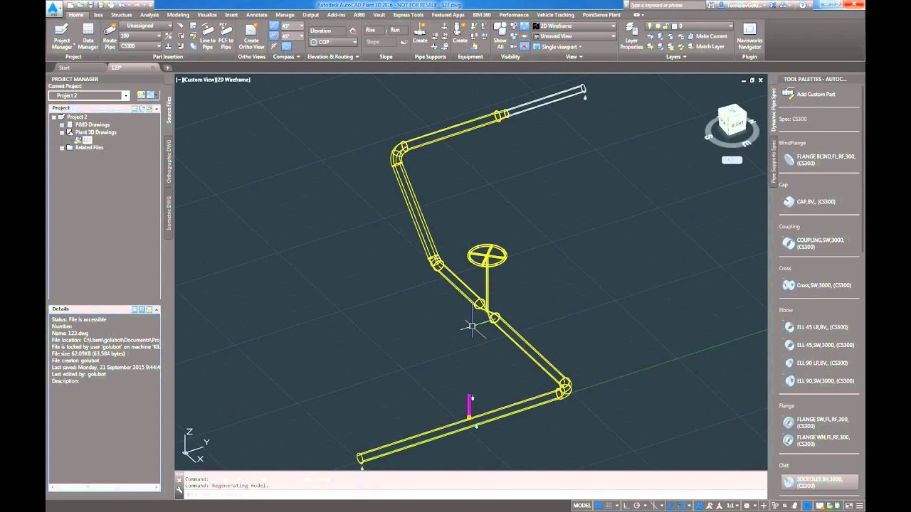 AutoCAD Plant3D Extension 1 - PCF To Pipe command