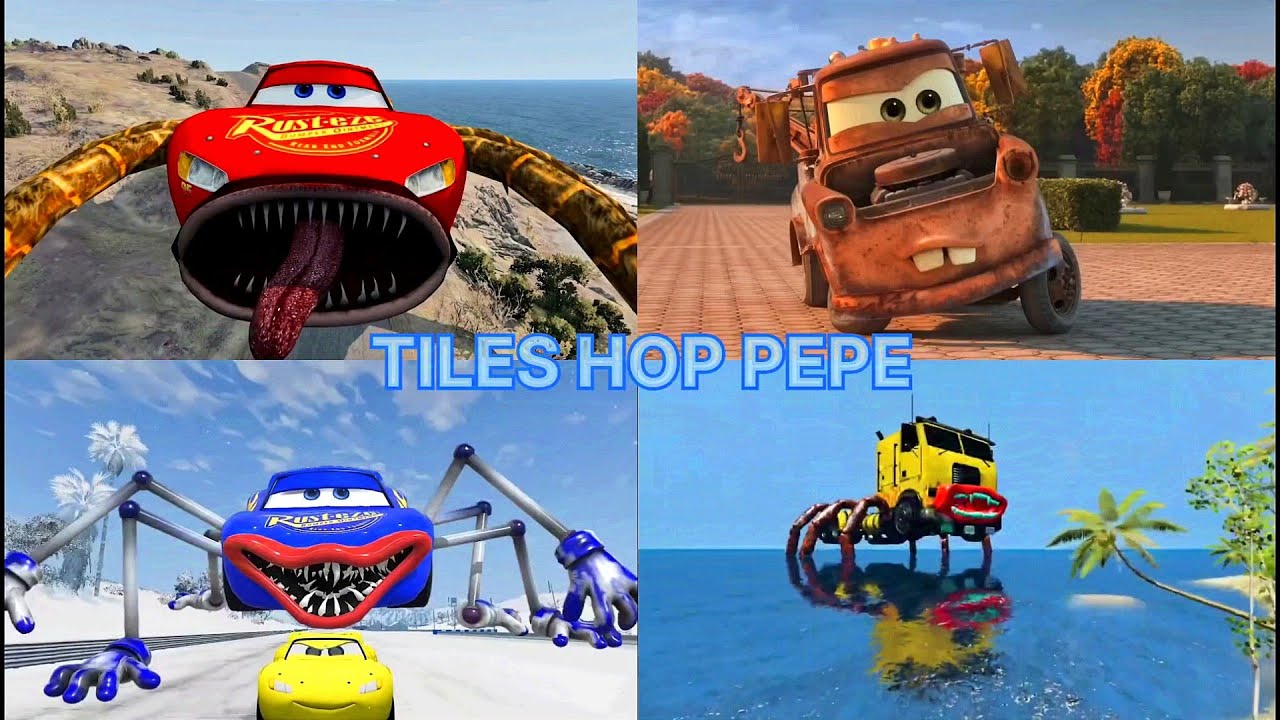 Lighting McQueen 🆚 Cars Mater 🆚 Truck Eater Coffin Dance | #tiles #tileshop #tileshopedmrush