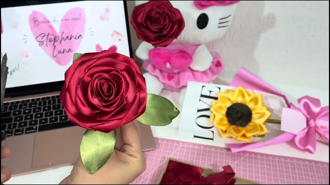 Rosa eterna de liston, para san valentin ♥️🌹🥰