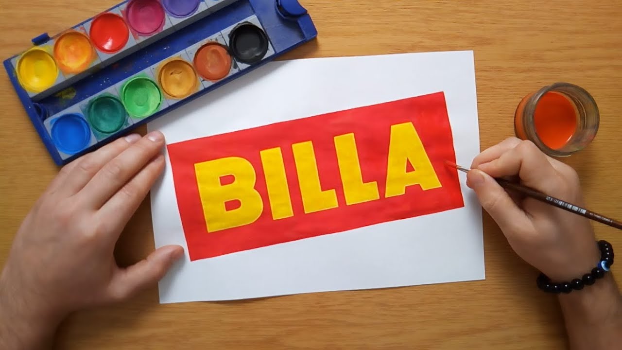 Wie zeichnet man das BILLA logo - How to draw the BILLA logo