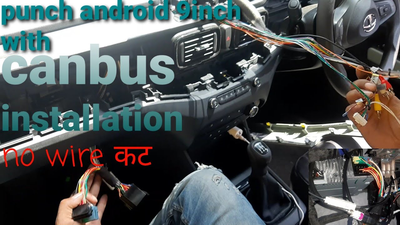 Tata punch android player installation | canbus installation without wire kating @Pikku Mind
