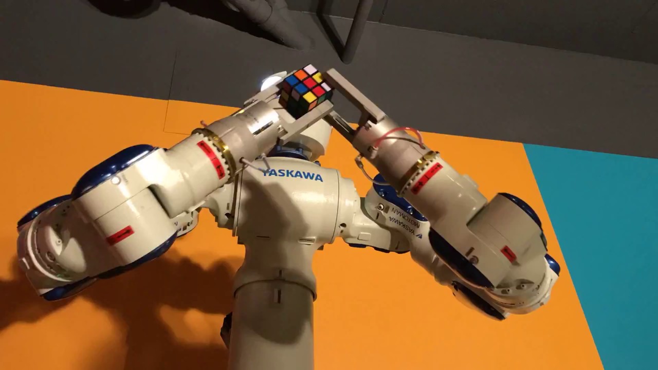 Dual Arm Robotic Rubik's Cube Solver - Time Lapse