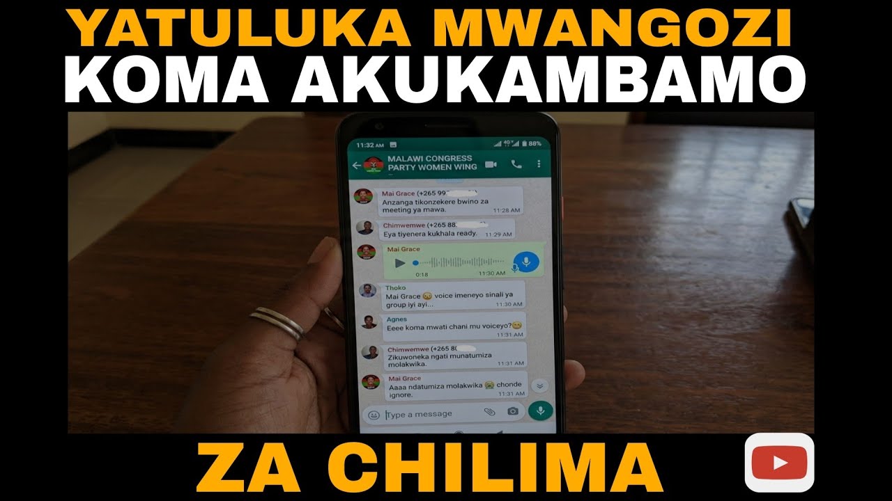 YATULUKA MWANGOZI–AUDIO YA CHINSINSI YOKAMBA ZA CHILIMA KU GROUP LA MCP!