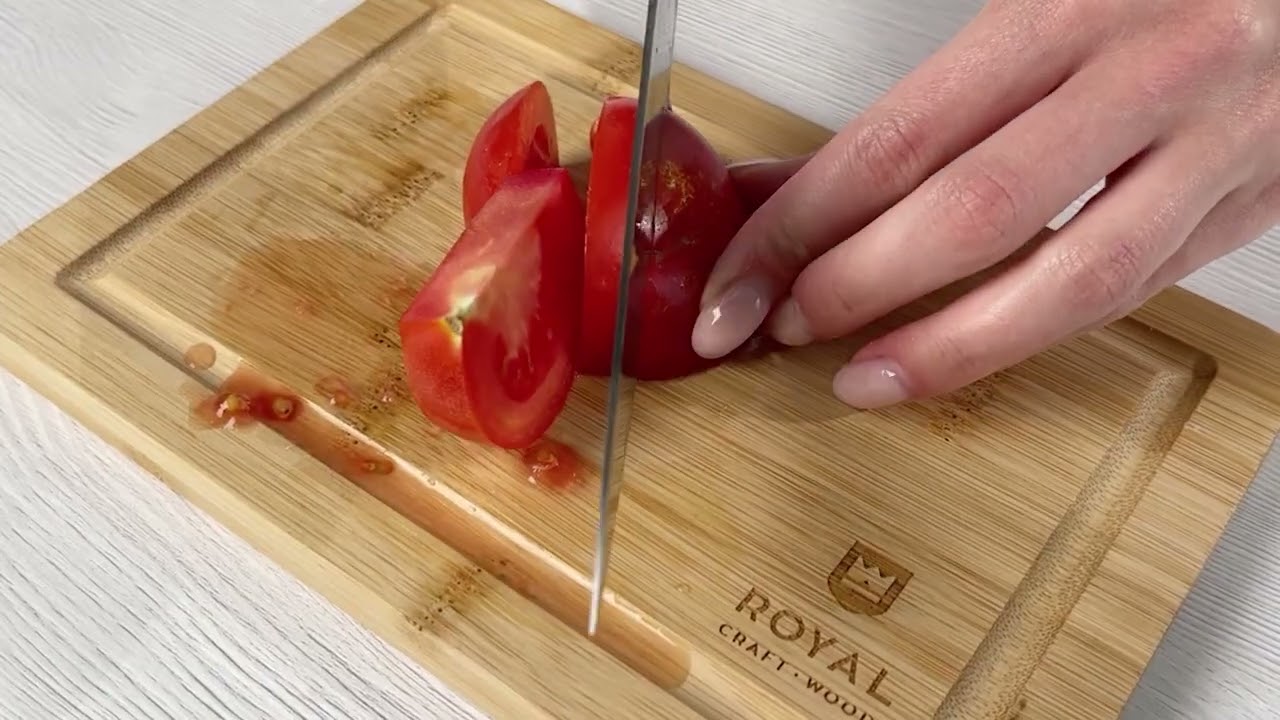 Royal Craft Wood Bamboo Cutting Board Set of 3 - Elevate Your Kitchen Experience!