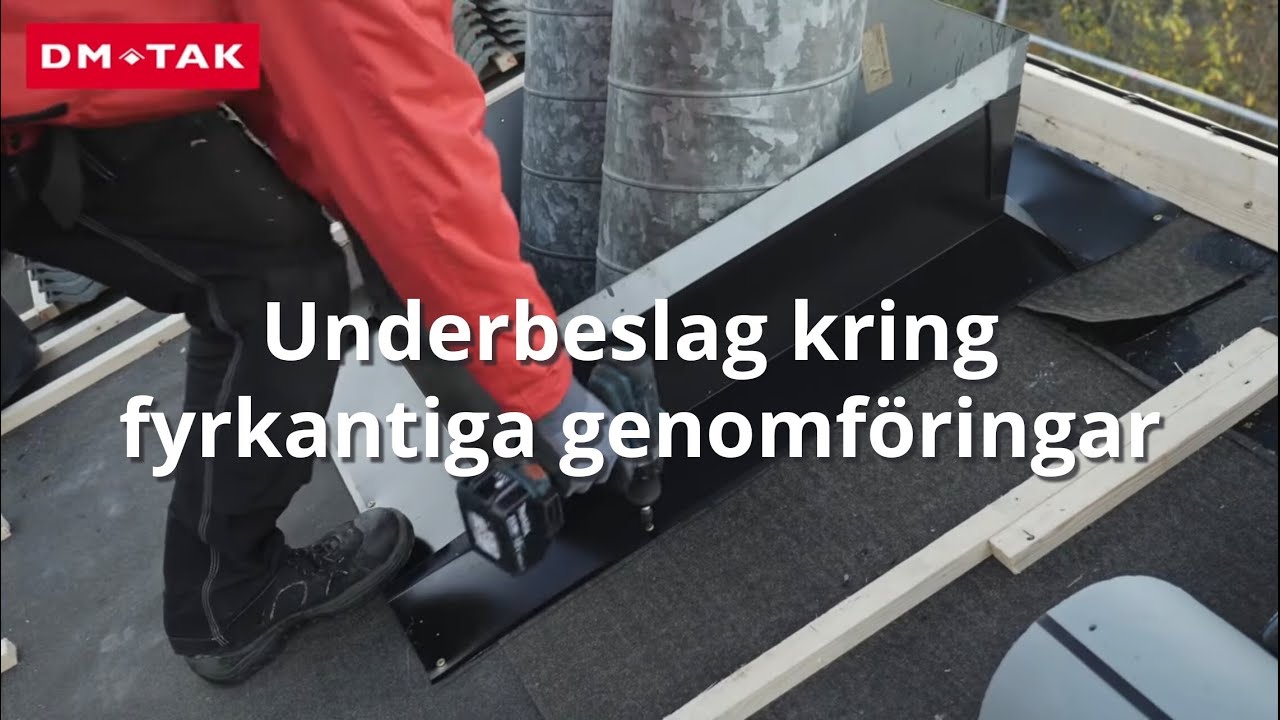 Takskolan. Plåtbeslag del 1 - Underbeslag kring fyrkantiga genomföringar