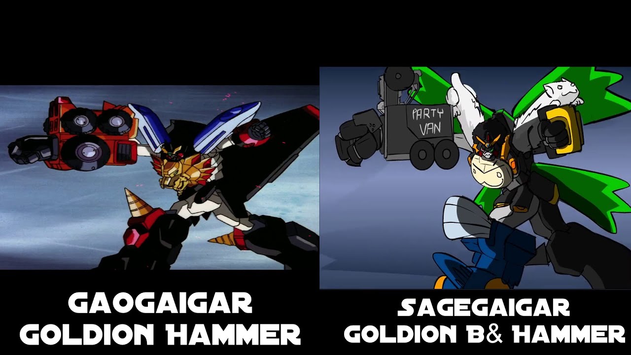 Ban Hammer/GaoGaiGar Comparison (Seizure Warning)
