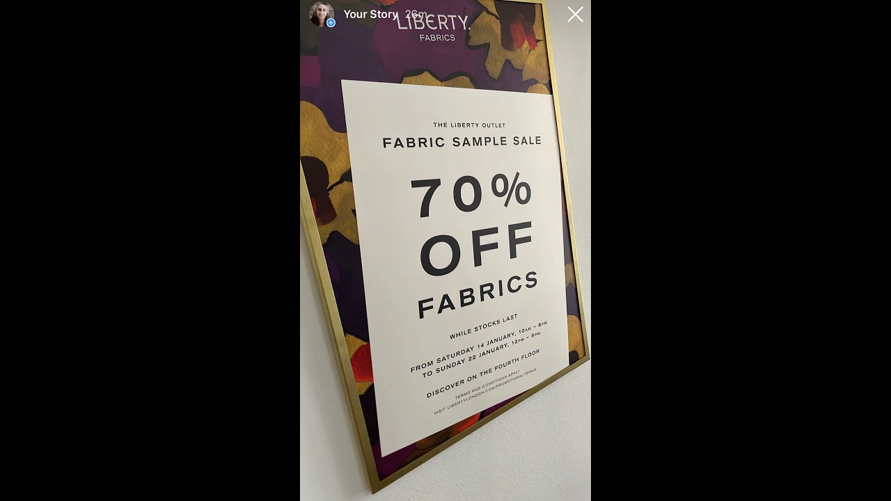 Come shop the Liberty London fabric sample sale
