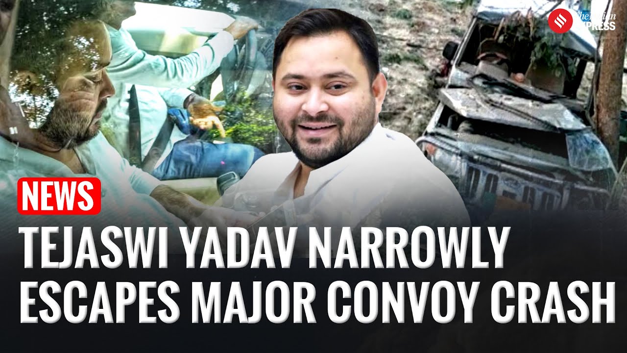 Tejashwi Yadav Narrowly Escapes Convoy Accident, 3 Security Personnel Injured