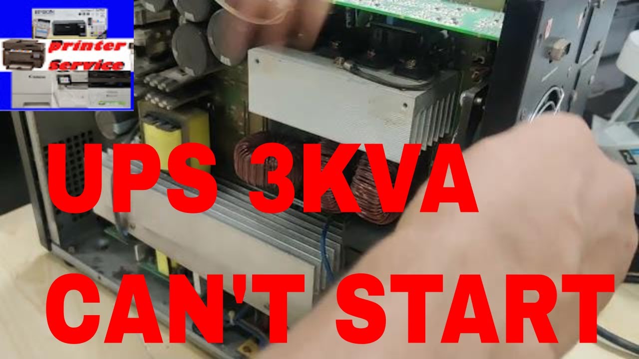 Uninterruptible power supply UPS 3kva can't turn on red light on error fault solved