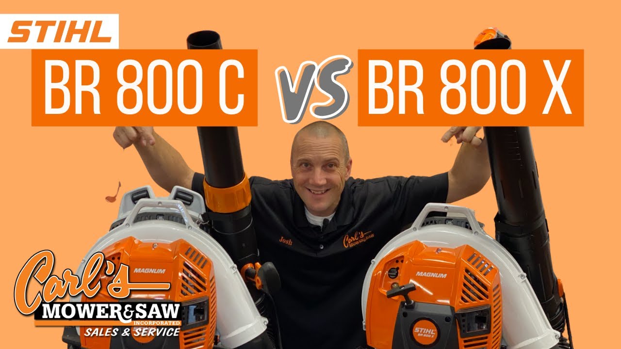 Stihl BR 800 C vs X Backpack Leaf Blower Comparison