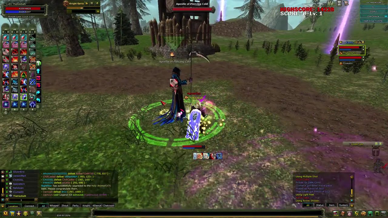 Steam Knight online Zion  öğle jrsi var