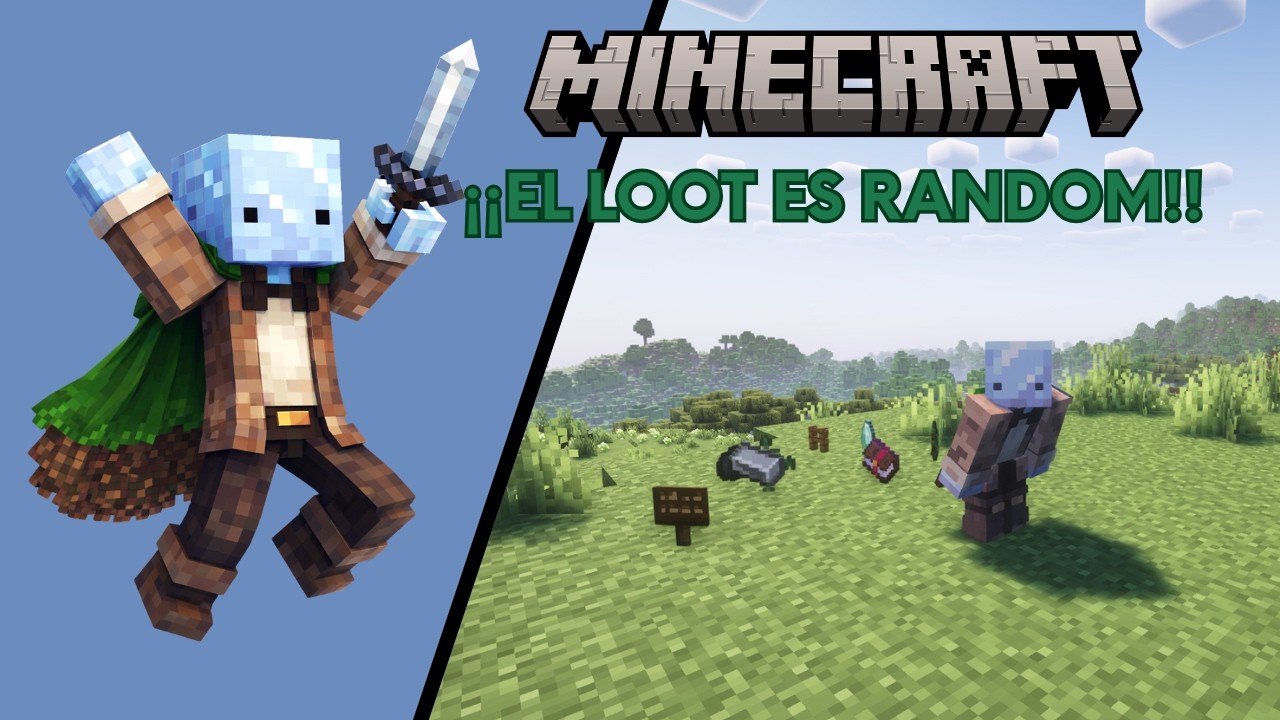 ¡¡Minecraft PERO el LOOT ES ALEATORIO!!