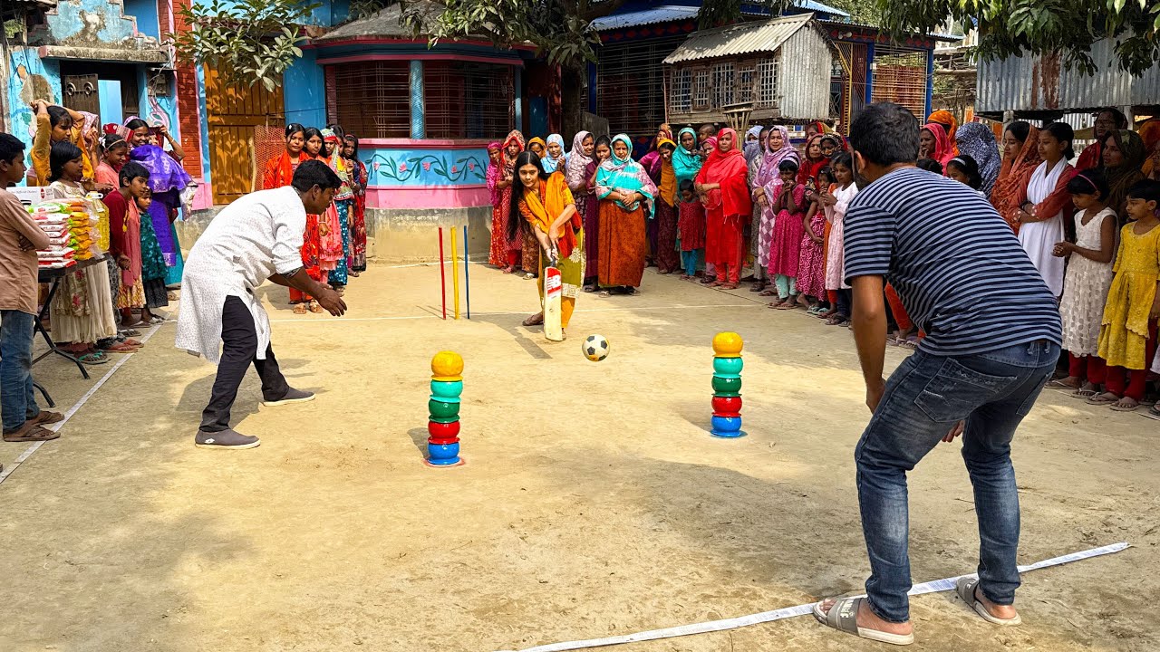 Everyone was left speechless watching the village girls incredible cricket skills in this challenge!