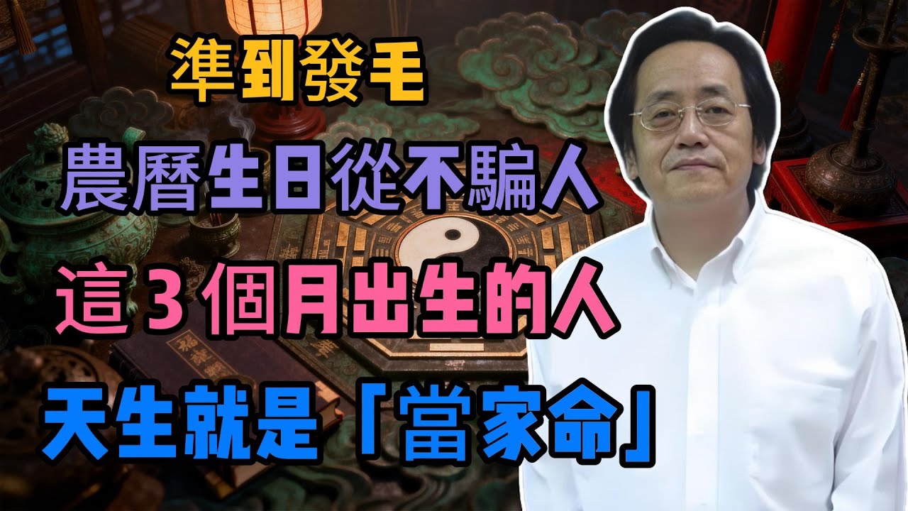 準到發毛,農曆生日從不騙人,這 3 個月出生的人,天生就是「當家命」#倪海廈 #易經 #命理 #修行 #心靈暖流 #因果 #國學智慧 #命運 #天紀 #農曆生日