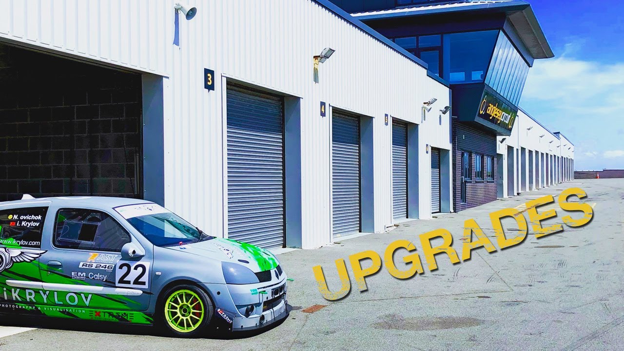 Renault Clio race car suspension upgrade. more caster. pure motorsport