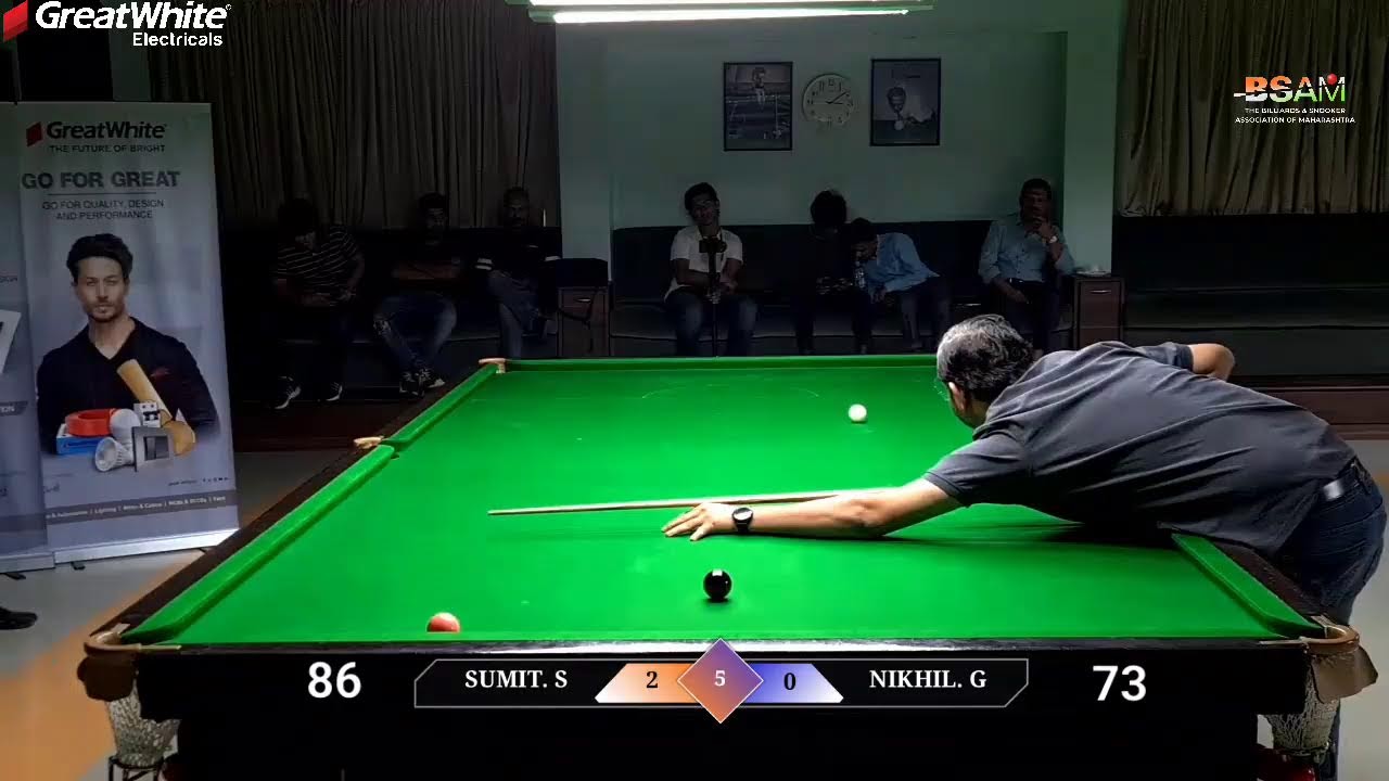 GREATWHITE PRESENTS BSAM SNOOKER CHALLENGER 2023||  SUMIT SALDULKAR VS NIKHIL GHADGE