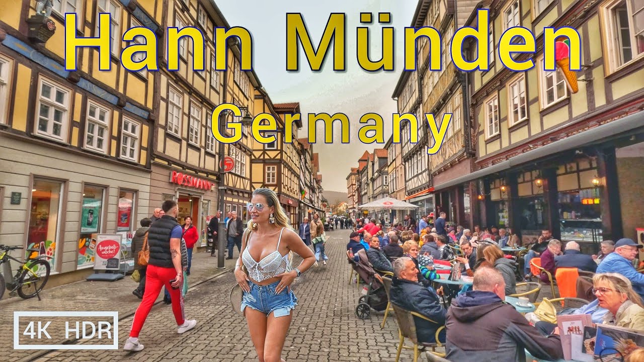 Hann Münden,Germany/ walking tour in Hann Münden to discover the city's sights 4k HDR 60fps