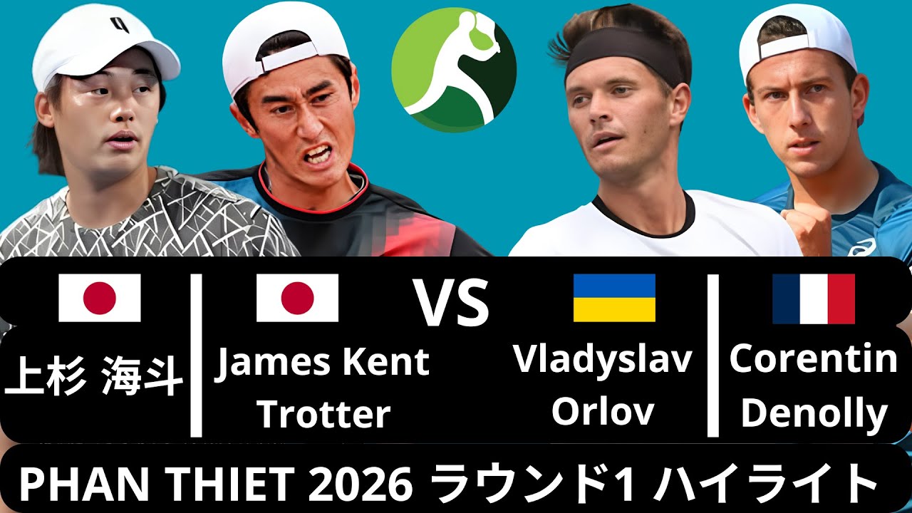 Kaito Uesugi 上杉海斗 & James Trotter vs Vladyslav Orlov & Corentin Denolly | Phan Thiet 1 2026 ラウンド1