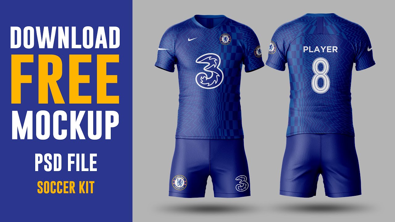 Soccer kit mockup | soccer jersey kit mockup