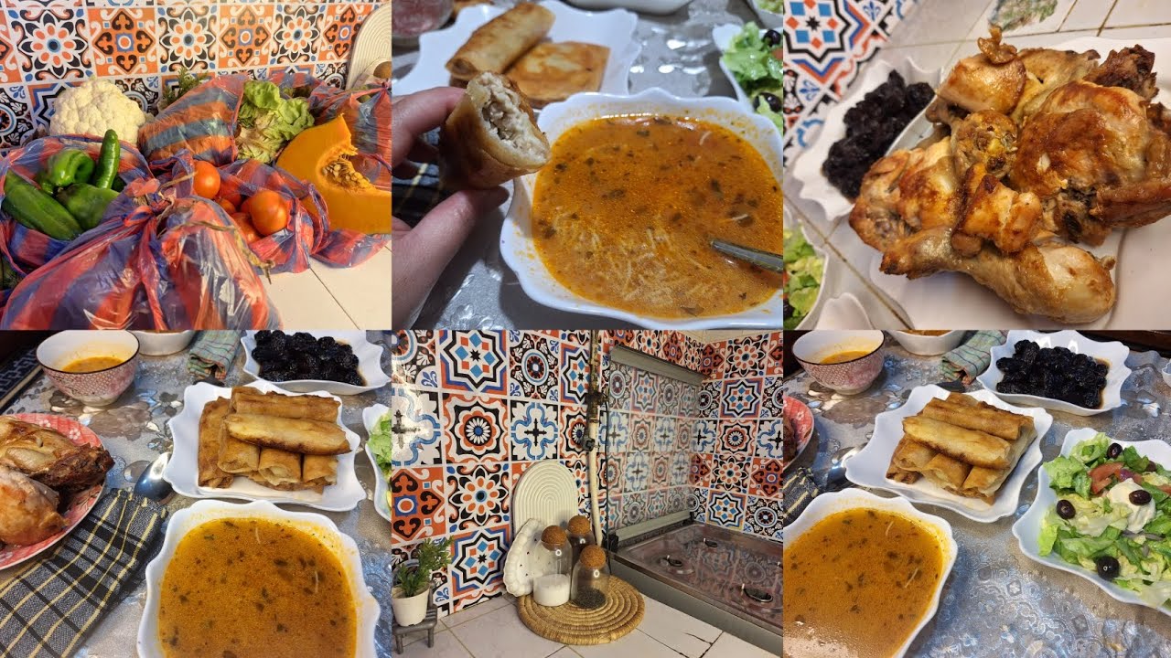 طاولة رمضانية بسيطة🌙مشترياتي🛒تنظيف عميق للمطبخ🧴شربة فارميسال و دجاج مقلي🍗