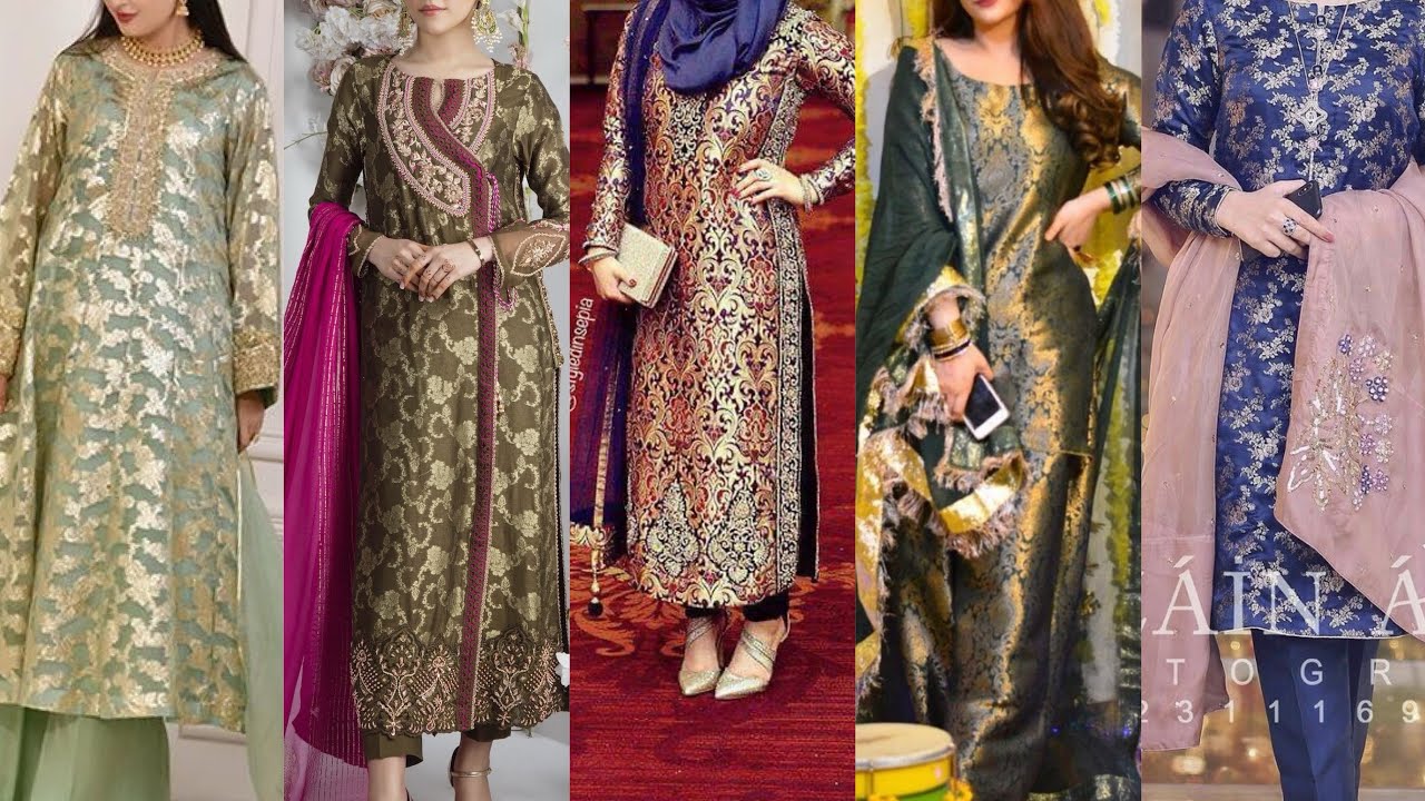 Banarasi Suit Design / Brocade Suit Design 2024 / Brocade Kurti Designs / Banarasi Suit