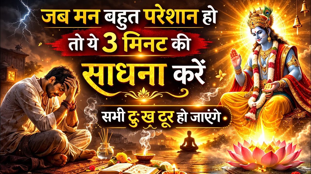 जब मन बहुत परेशान हो – ये 3 मिनट की साधना करें