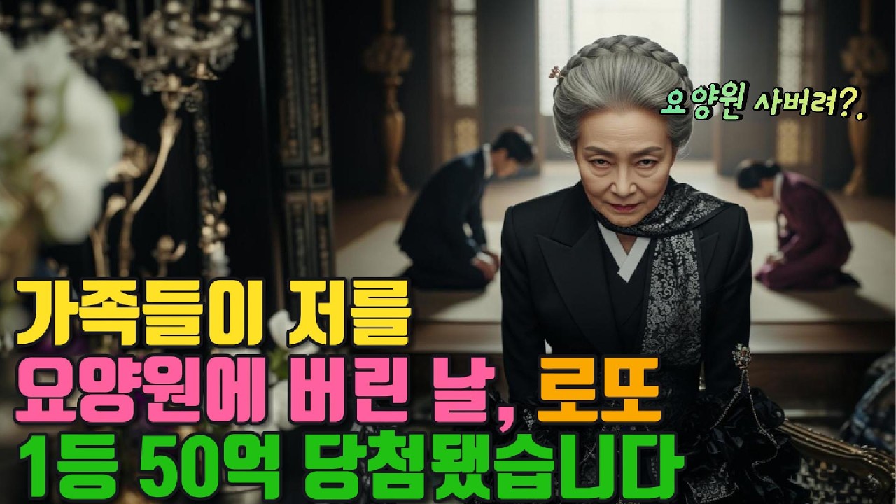 가족들이 저를 요양원에 버린 날, 로또 1등 50억 당첨됐습니다#시니어