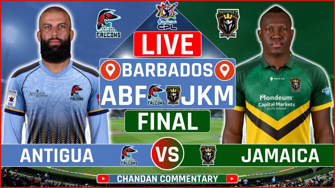 CPL Final: Antigua & Barbuda Falcons v Jamaica Kingsmen Live Score | ABF v JKM Live Audio Commentary
