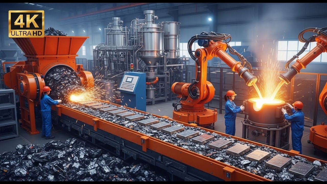 Industrial Battery Recycling Process: How Batteries Are Turned Into Treasure | Documentary (4K)