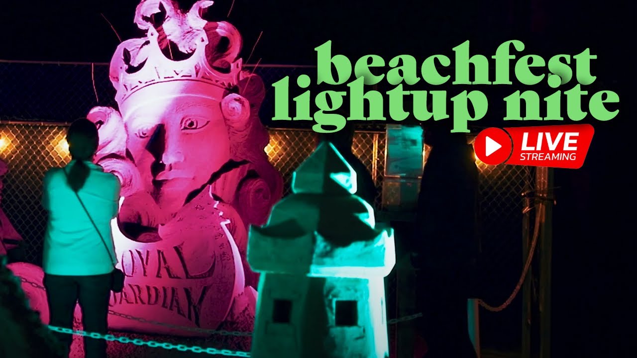 A Sand Sculpting Night-time Light Up Tour (Parksville BeachFest)